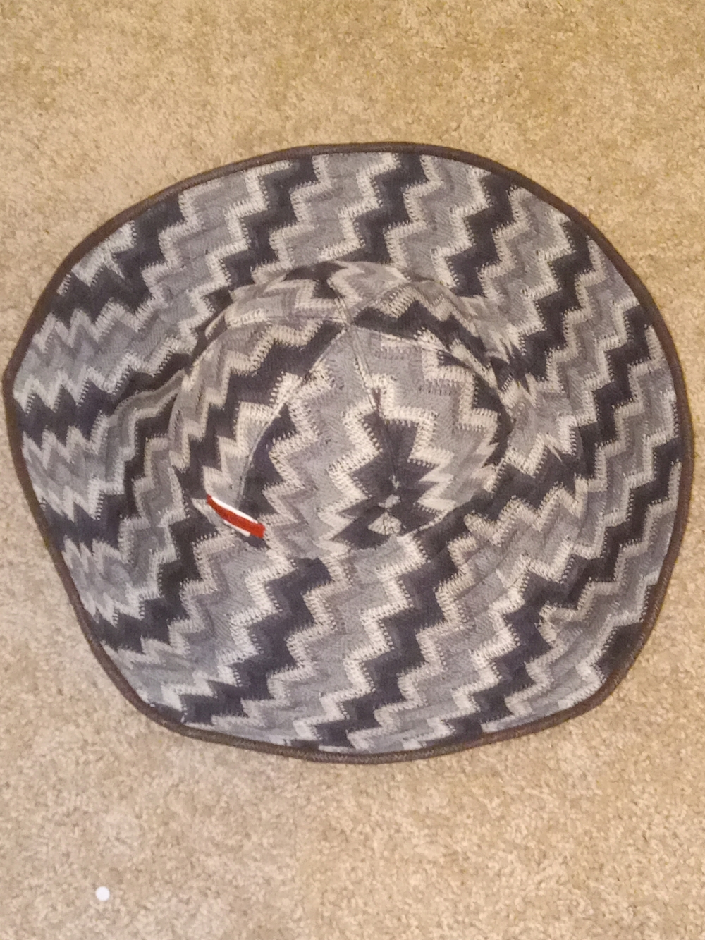Sun hat San Diego Hat Co. Zigzag Pattern Sun Hat - Gray & Black